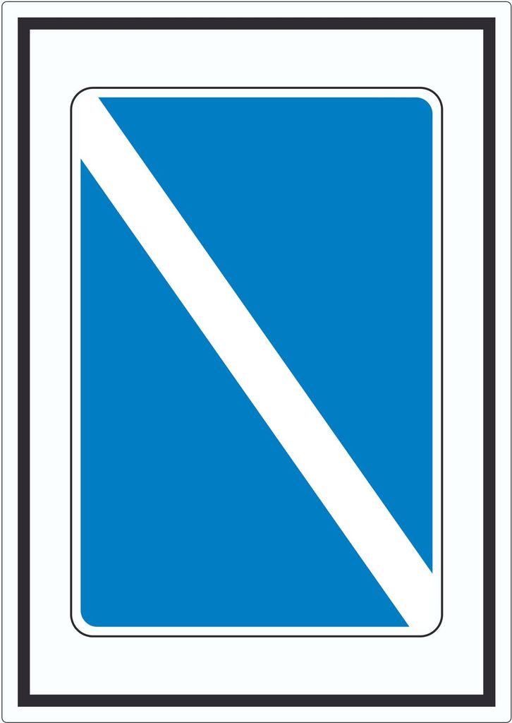 Ende eines Gebots oder Verbots Symbol Aufkleber A3 (297x420mm)