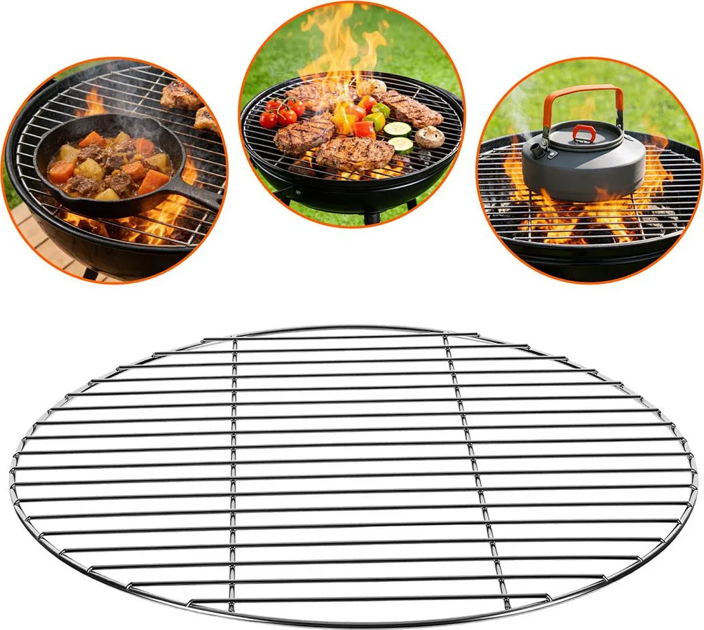 Grille barbecue inox 55 cm anti-rouille pour remplacer votre grille usée