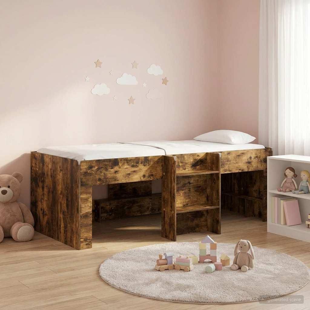 Maison Exclusive - Hochbett für Kinder 2 pcs Geräucherte Eiche 90 x 190 cm