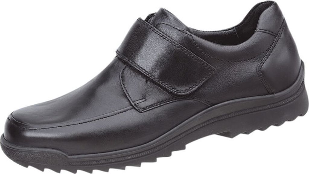Waldläufer Herren Halbschuhe schwarz, Leder, 2224110/8.0