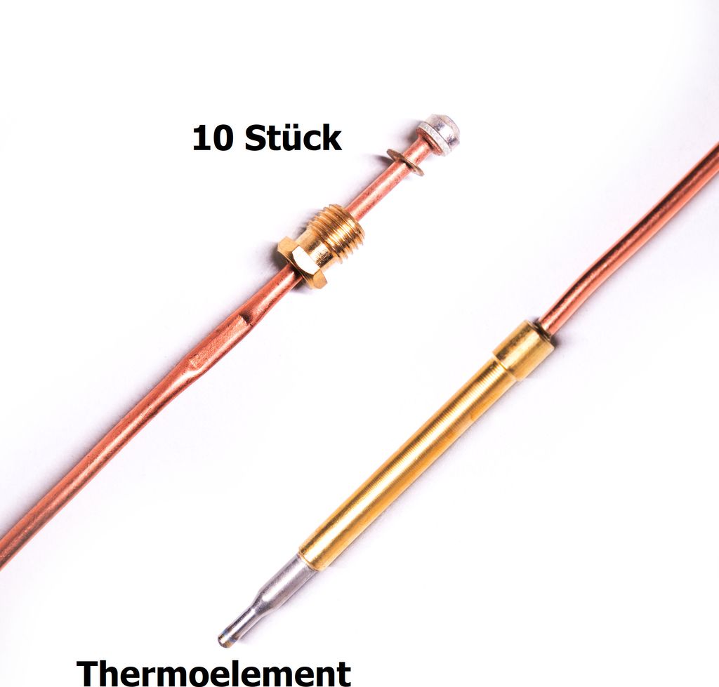 10 x Thermoelement Potis Universal Thermofühler Gasgrill Dönergrill 32cm Steckverbindung