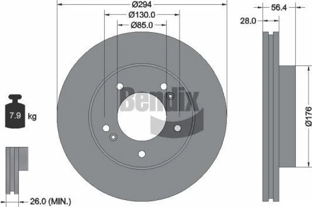 Éliminez les vibrations au freinage : Disque de frein BENDIX BDS1813 OE