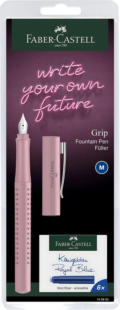 FABER-CASTELL Füller Grip 2010 Harmony M BK rose shado