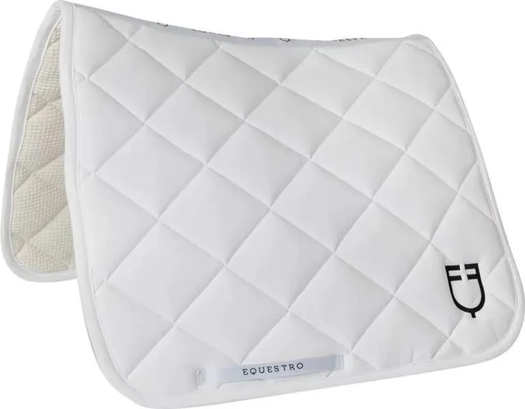 Tapis de Dressage Blanc Poney pour Concours et Entraînement Equestro