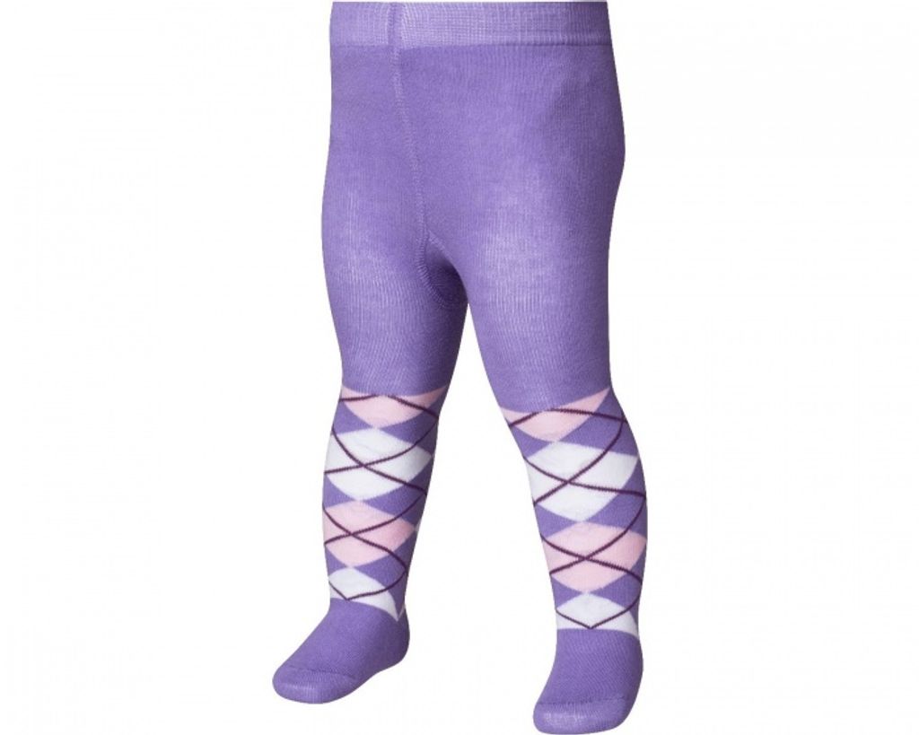 Playshoes Strumpfhose Karo, in violett, Größe 110/116