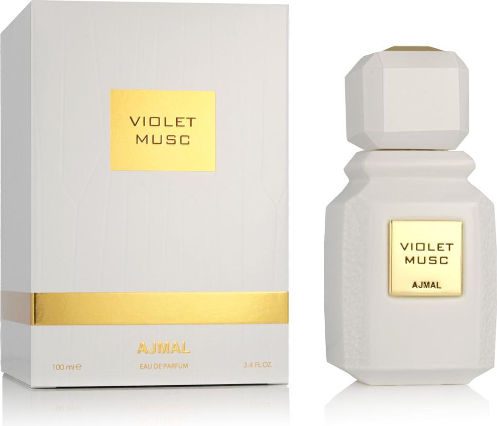 A product shot of a perfume bottle and its packaging.