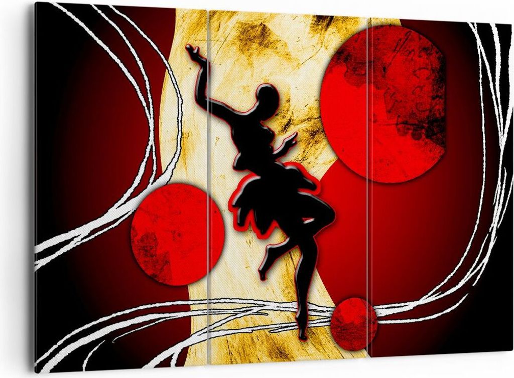 Bild auf Leinwand - Leinwandbild - Afrika frau tänzerin wüste - 165x110cm - Wand Bild - Wanddeko - Leinwanddruck - Bilder - Kunstdruck - Wanddeko...