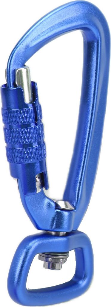 Carabiner Clip Auto Locking Square Bottom 360 Rotationshakenzubehör für Hunde -Leine -Hängematten -Backpacksblue