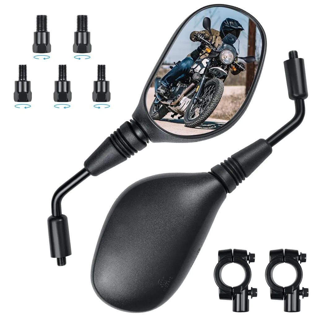 Rétroviseurs universels pour scooter et moto avec adaptateurs M8 et M10