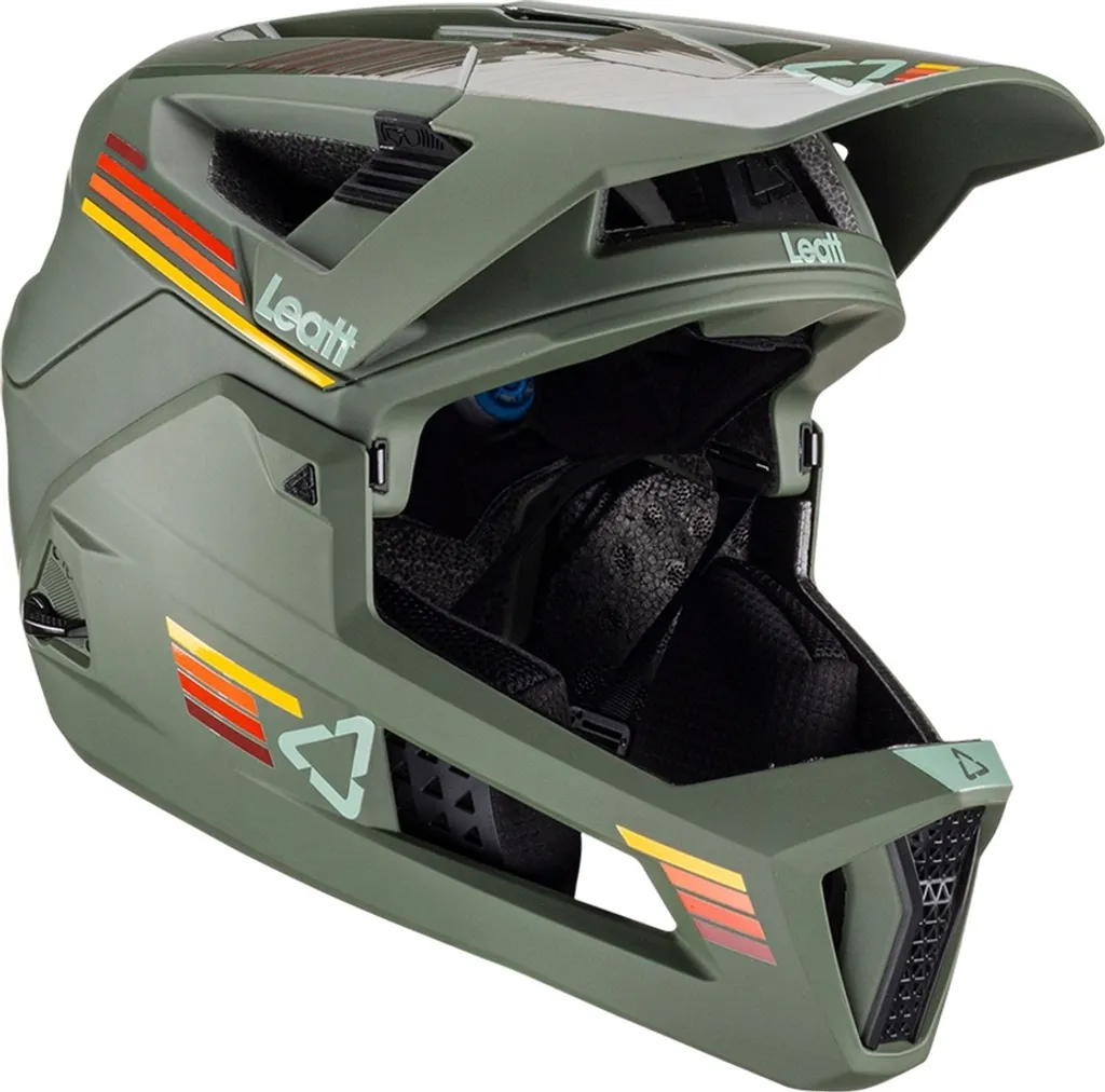 Casque VTT Intégral Leatt Enduro 4.0 Pine S Idéal pour Descentes et Montées