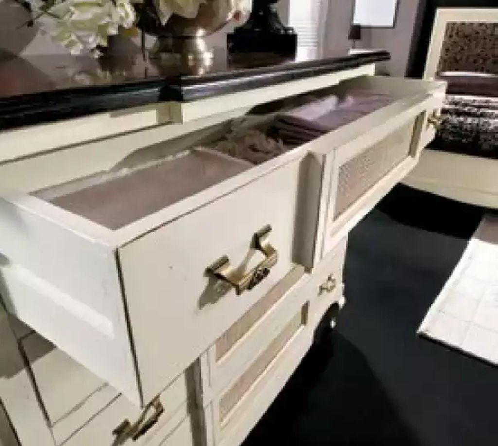 Holz Italienische Möbel Design Möbel Stil 2tlg Kommode mit Spiegel Neu