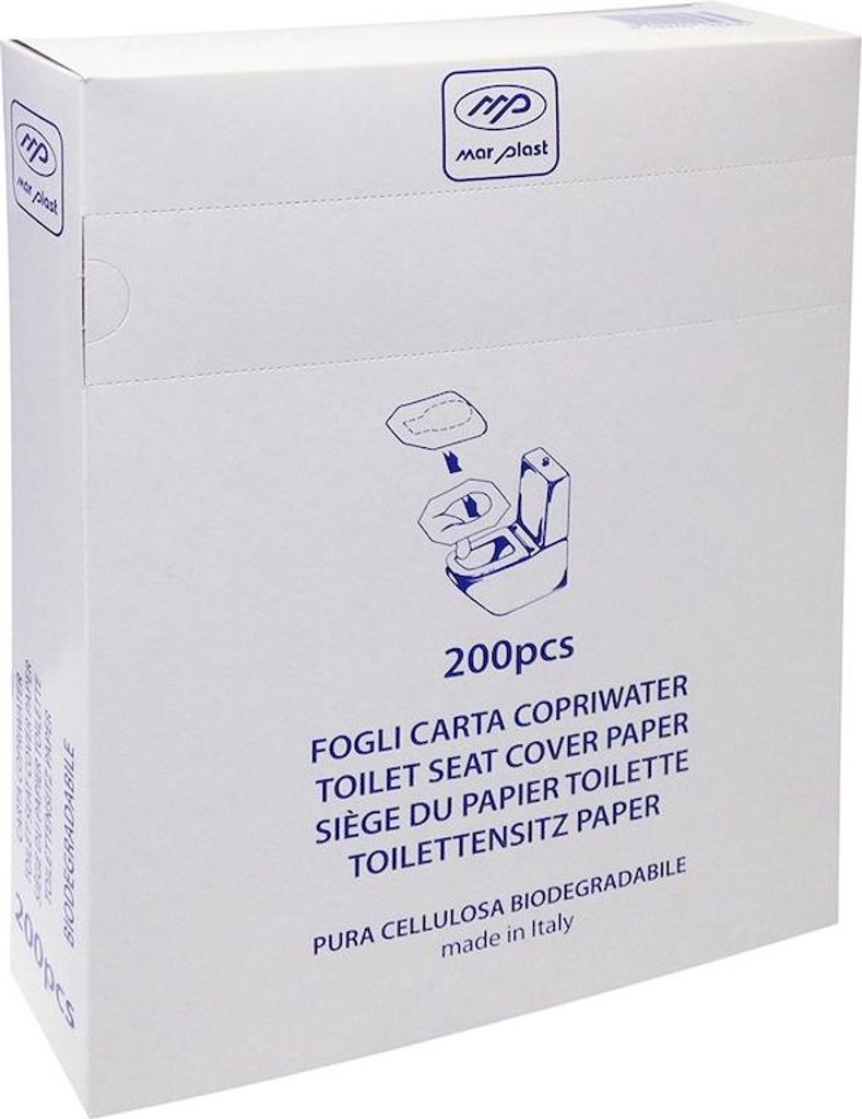 Mini Toilettensitzauflagen 200 Stück, biologisch abbaubar