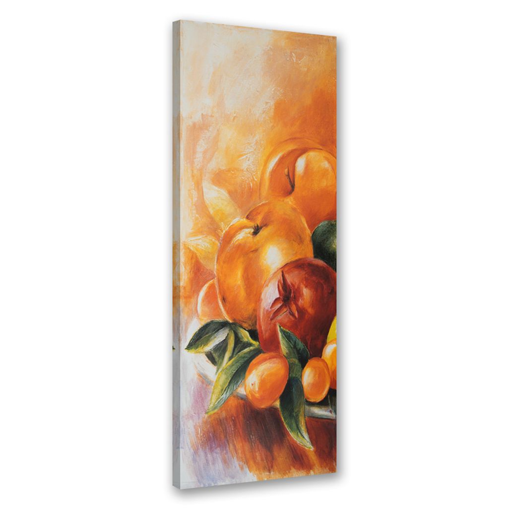 Leinwandbild Frisches Obst-Gemälde 30x90 Feeby Orange bild für die wand bereit zum aufhängen