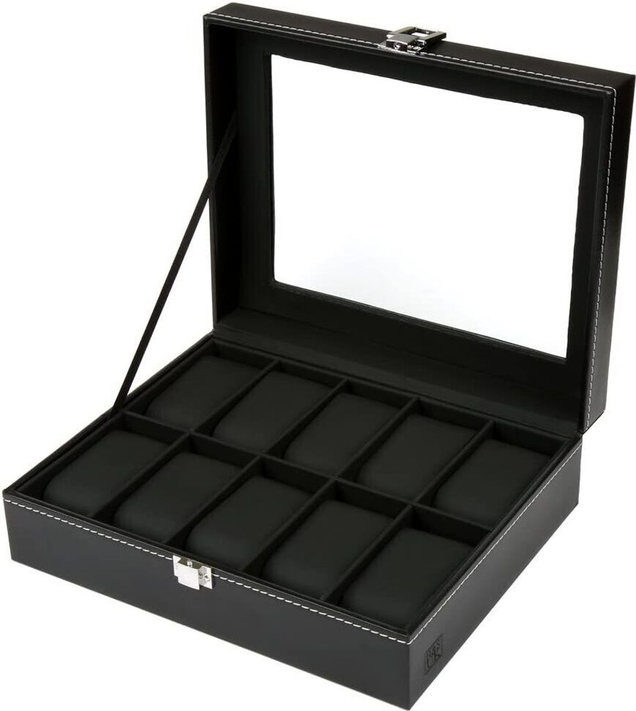 H&S. Uhrenbox für Damen & Herren - Uhrenhalter mit Produktbild