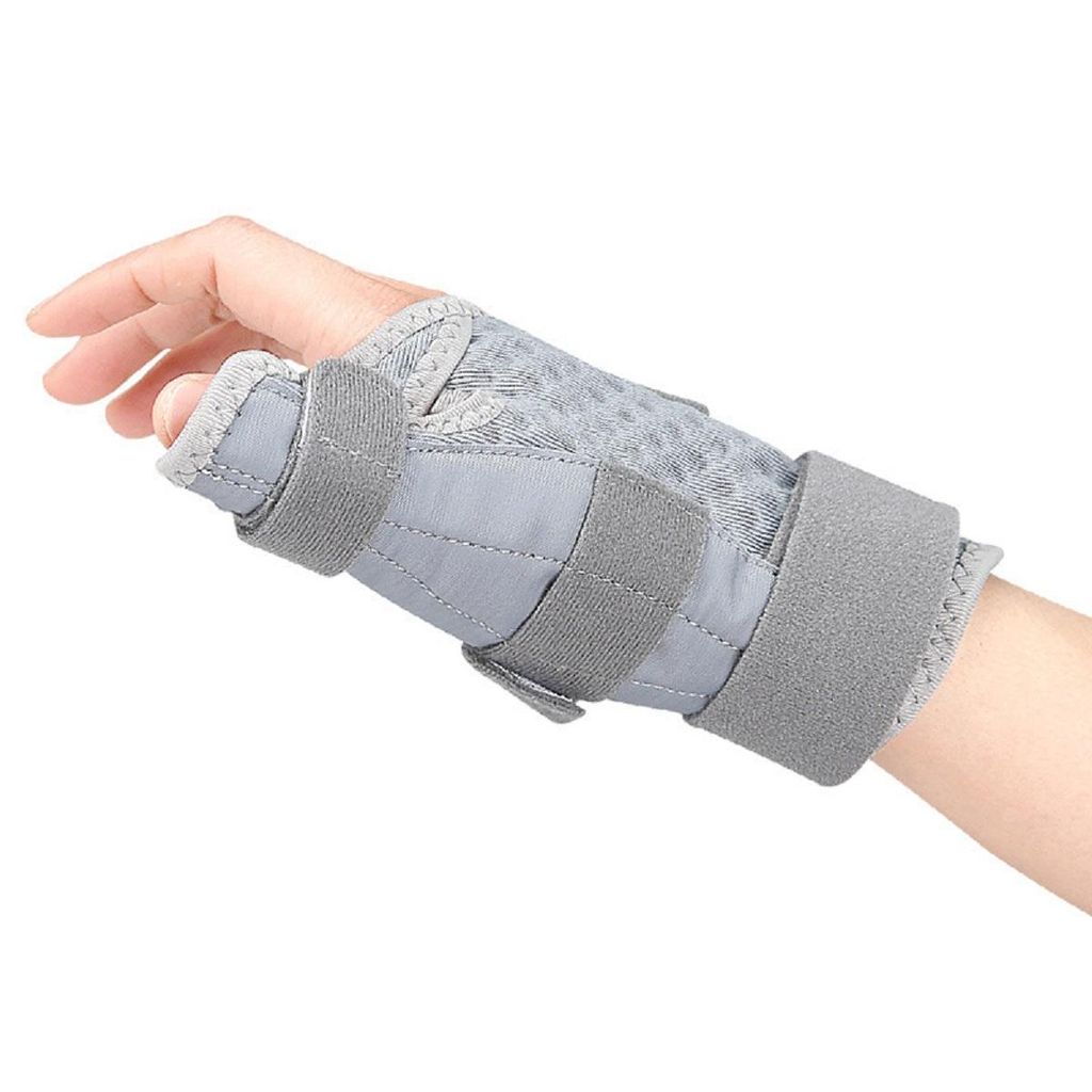 Daumenbandage mit Handgelenkstütze, verstellbare Daumenschiene mit Doppelstütze, atmungsaktiv & stabilisierend