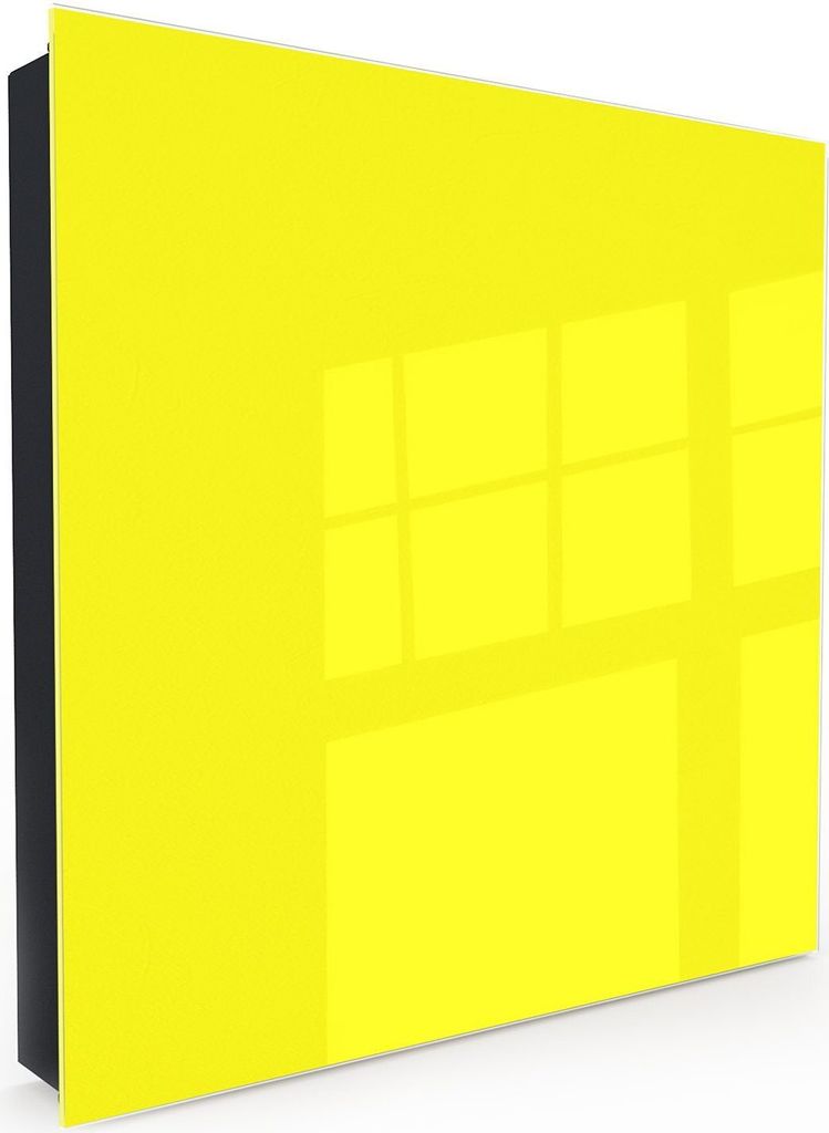 Nachbildung-Schlüsselkasten, Magnetpinnwand und Memoboard mit Glasfront Motiv Gelber Hintergrund II