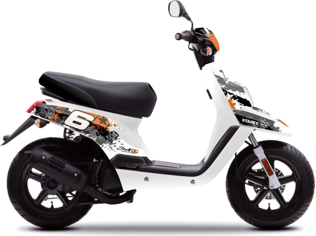 Stage6 Grafikset Orange/Weiß für Yamaha Bws/Booster nach 2004