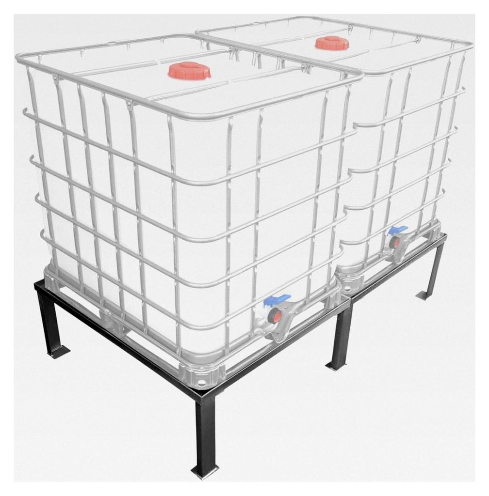 IBC-Container Podest/Untergestell für zwei IBC nebeneinander, Palettengröße 120x100cm (1000/1250l IBC)