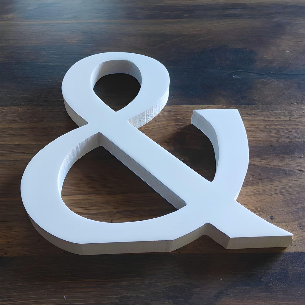 Lettera di legno bianca, circa 20 cm, spessore 1,8 cm, Immagine del prodotto 