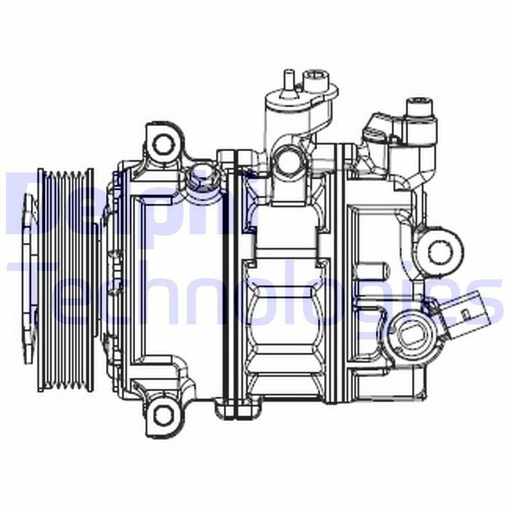DELPHI CS20529 7ZSE17 Klimaanlage Klimakompressor PAG 46 für VW Jetta IV (162, 163, AV3, AV2)