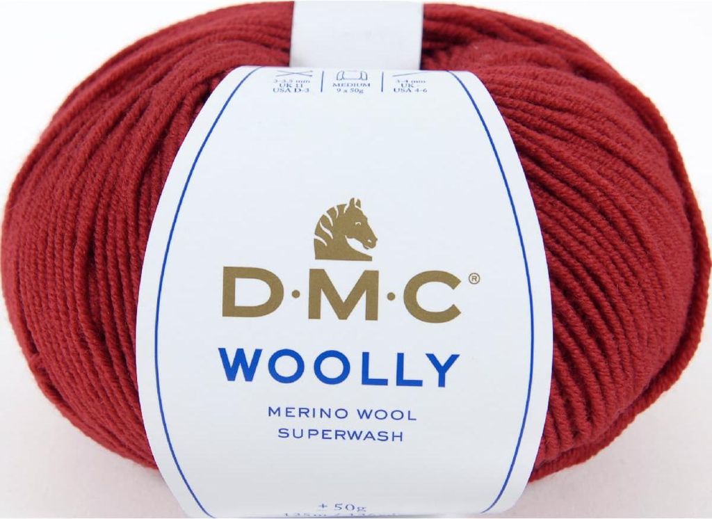 DMC Wolle "Woolly" Wolle – 100% Wolle aus Australien, 488, (Farbe 52)