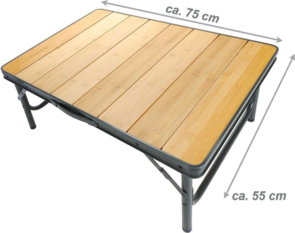 Bambus-Klapptisch fr Garten, Balkon oder Camping, leichter