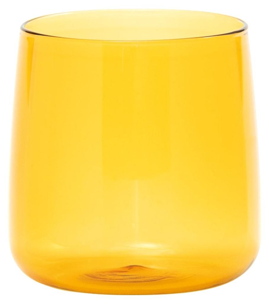Zafferano 6er-Set No Ball Gläser aus handgefertigtem Borosilikatglas, goldgelbe Farbe für einen eleganten und modernen Tisch, exklusives Design