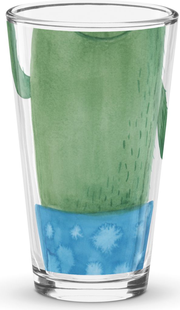 Mr. & Mrs. Panda Glas Kaktus Heilig - Transparent - Geschenk, Familie, Pintglas, Eltern, Wasserglas, Bierglas, Tumbler, Frech, Bruder, Kakteen, Lus...