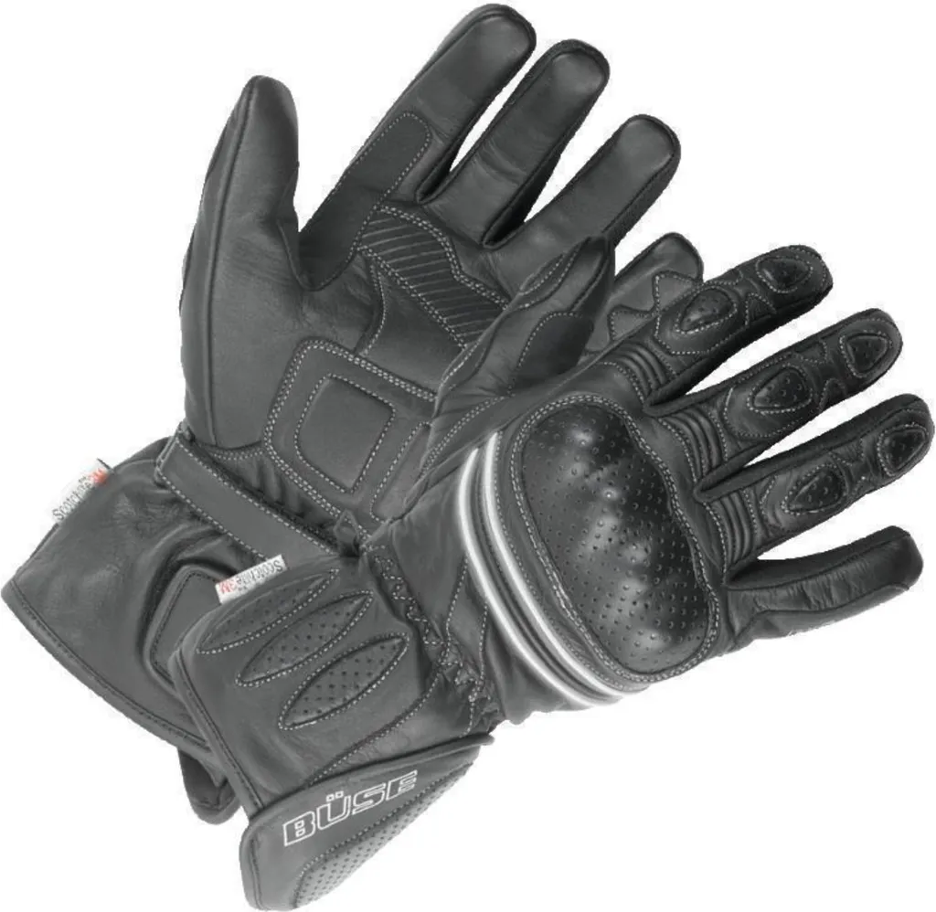 Gants moto homologués BUSE Pit Lane noir ventilés