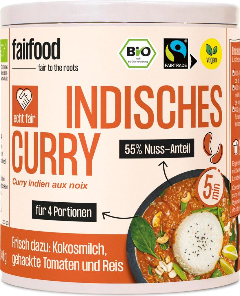 Indisches Curry vegan FairTrade 140g Produktbild 