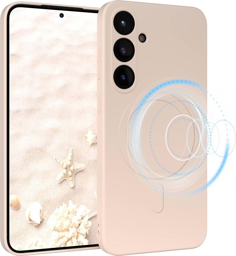 EAZY CASE - Silikonhülle magnetisch für Samsung Galaxy S25 Plus, Hülle Silikon, weich stoßfeste Magnet Handyhülle, Schutzhülle mit Kameraschu...