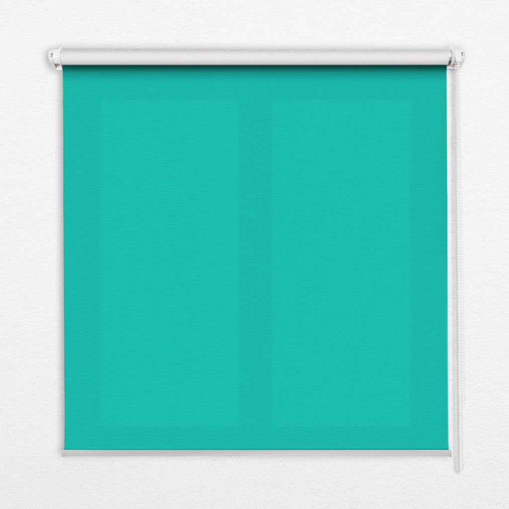 Seitenzug-Rollo Fensterrollo Jalousie - Lichtdurchlässig Springrollos - 120x140 cm - Türkis