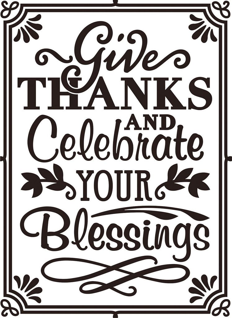Darice Embossing - Prägeschablone 10,8x14,6cm Give thanks celebrate