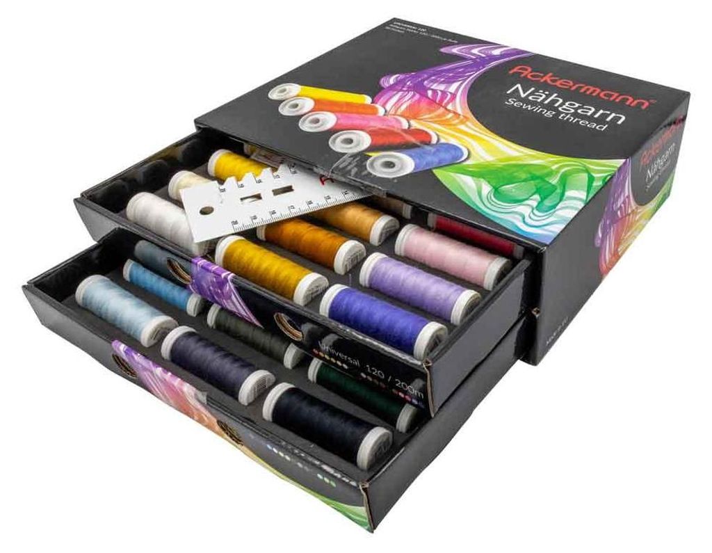 Ackermann 10415 Ackermann Nähgarn-Set matt 36 verschiedene Zdjęcie produktu 