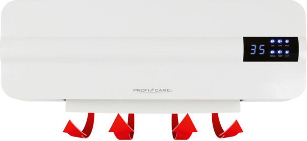 Radiateur électrique 2000W 60cm - Télécommande Et Minuterie 12h - 3 Modes - Protection Surchauffe - Chauffage Rapide
