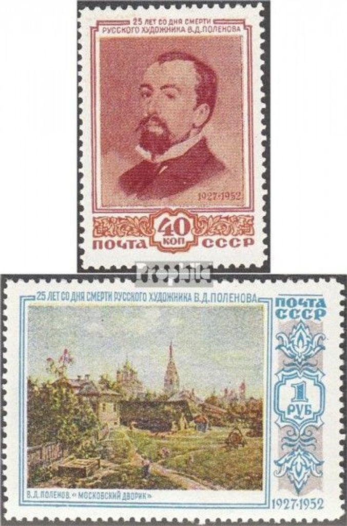 Briefmarken Sowjetunion 1952 Mi 1649-1650 (kompl.Ausg.) gestempelt Todestag von W. D. Polenow