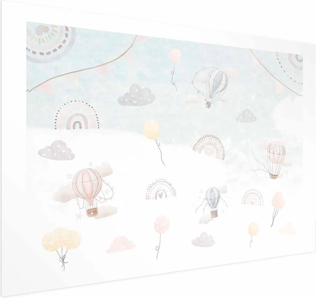 Poster Avventura tra le nuvole 90x60 cm - Stampa Premium senza Cornice