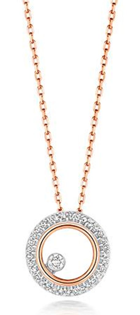 Funkelndes Feuer Wunderschöne 9 Karat (375) Rotgold Diamant Produktbild 