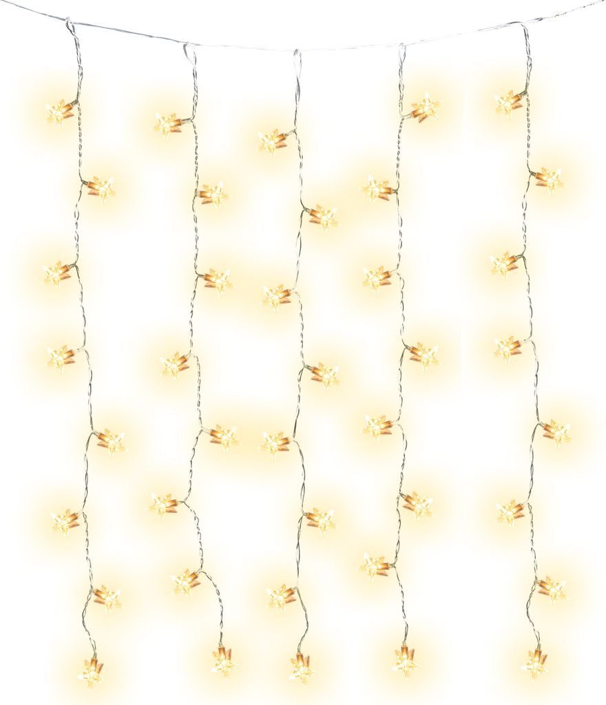 3.11 Cortina de luces con 40 LEDs blancos cálidos - Imagen del producto 