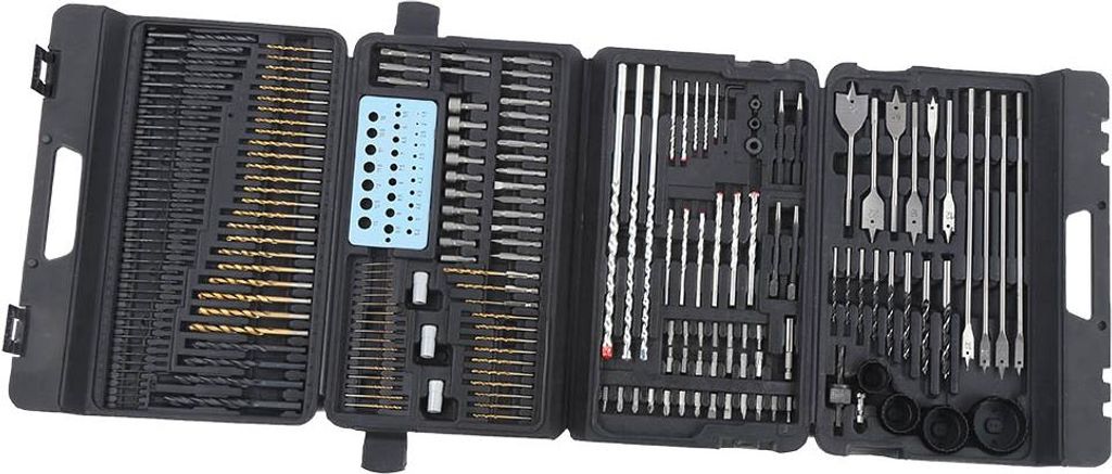 204-teiliges Bohrer-Set aus hochhartem, verschleißfestem HSS-Stahl, Kombination aus Bohrzubehör