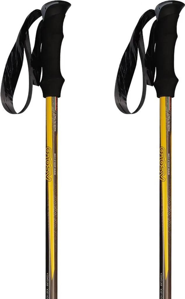 Asolo Climber Bâtons Golden 64-135 cm pour Randonnée et Trekking Mixte