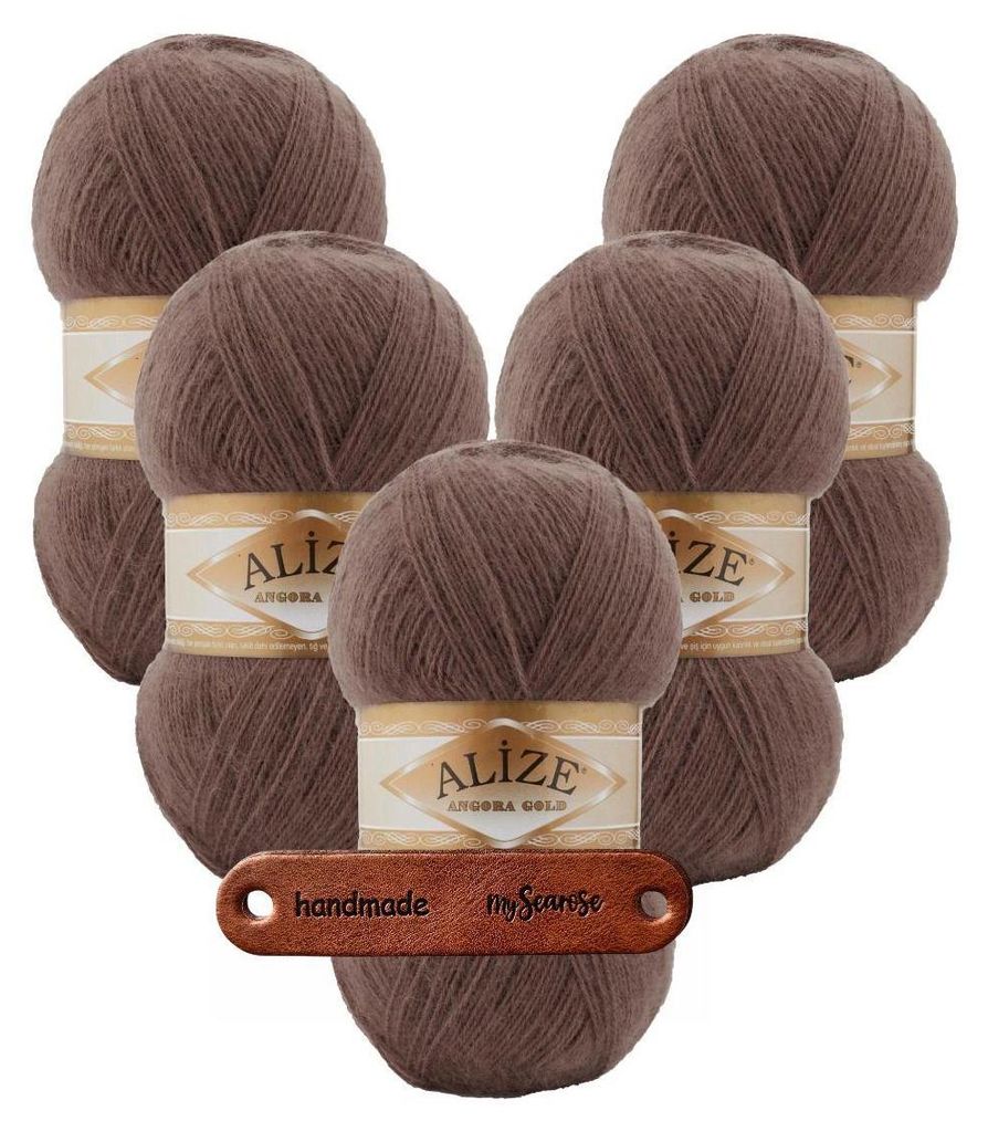 5 x ALIZE Angora Gold 493 mit Label Produktbild 