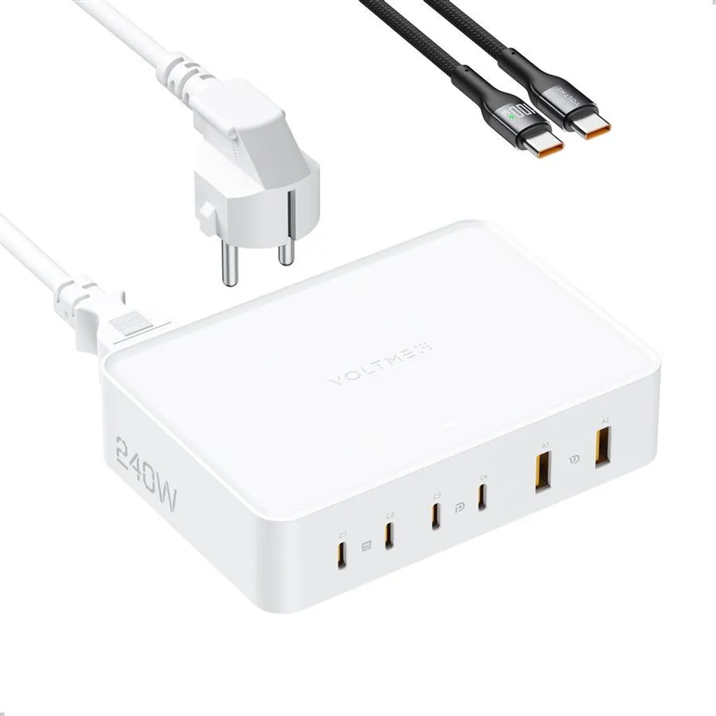Chargeur USB Multiport Rapide Voltme Revo 240W pour PC Portable EU