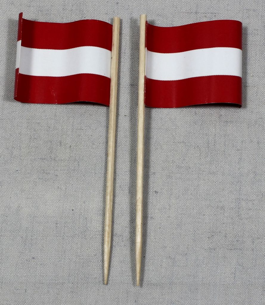 Party-Picker Flagge Österreich Papierfähnchen in Produktbild 