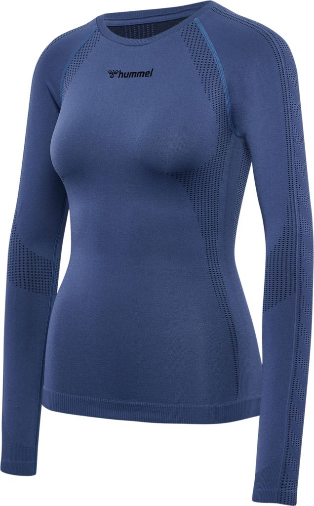 Hummel Hmlmt Shaping Seamless T-Shirt L/S - blue indigo, Größe:M