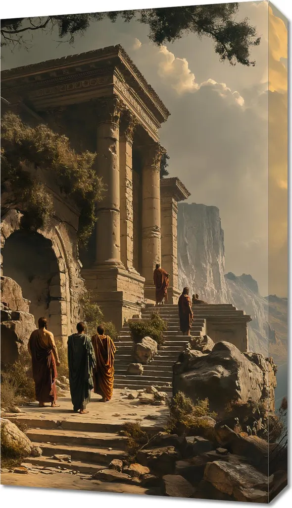 Image Temple de la sagesse 40x70 cm - Haute Définition et Style Zen