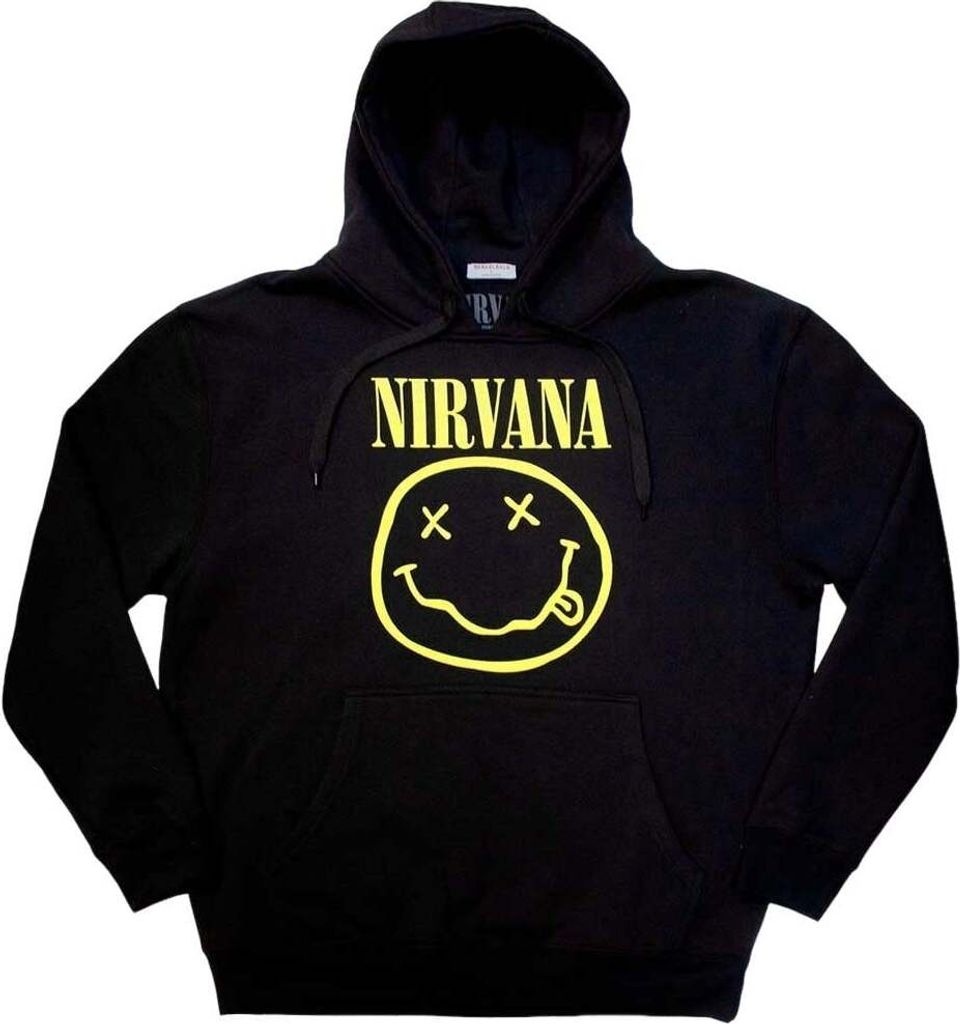 Nirvana Yellow Happy Face Black L Bluza Zdjęcie produktu 
