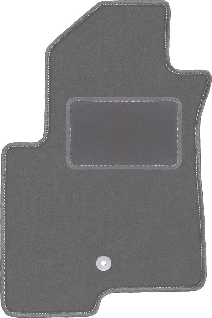 Fahrerfußmatte Velours graphit passend für Jeep Compass MK49 (2007-2017, SUV) – mit Befestigungen – passgenau