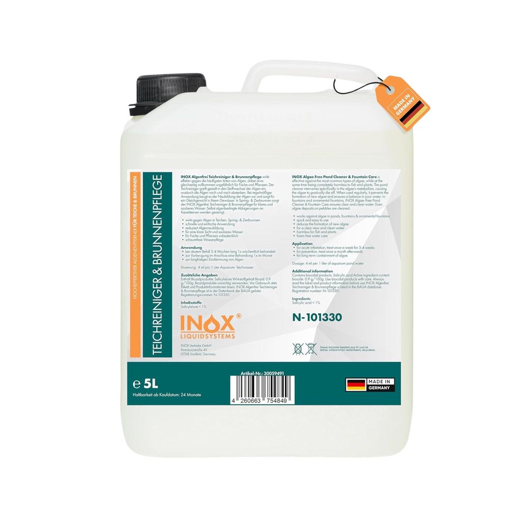 INOX® Teichklar 5 Liter Teichpflege & Brunnenreiniger - Produktbild 