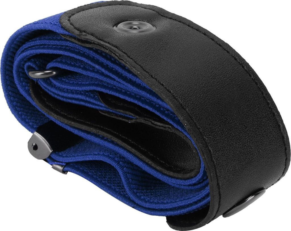 Elastischer Taillengürtel Mode Jeans Hosen Stretch Gürtel für Frauen Männer Kleidung ZubehörBlaue Schnalle